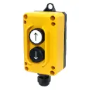 ASI-E100TLP2 | Up-Down Control Station | 2-Button Pendant Station | 1 White Up & 1 Black Down Button | 2 NO Contacts | NEMA 4, IP65 Rated | Industrial Hoist & Crane Control 