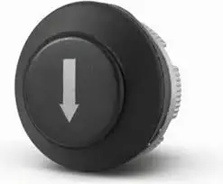 PLN003 - Down Arrow - Black - Soft Touch Pendant Station Button 