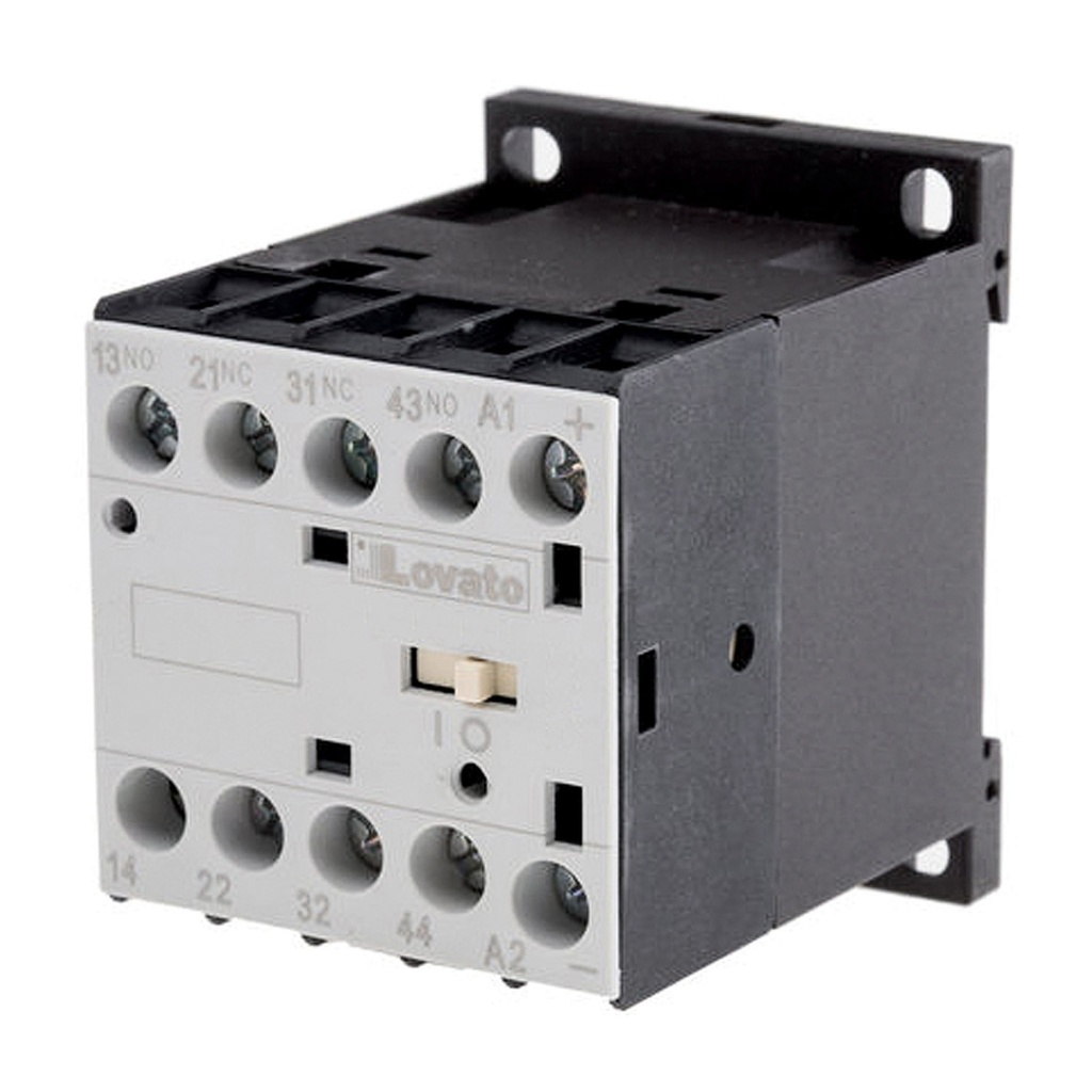 2 NO 2 NC IEC Type Control Relay, 10A, 120Vac, DIN or Panel Mount