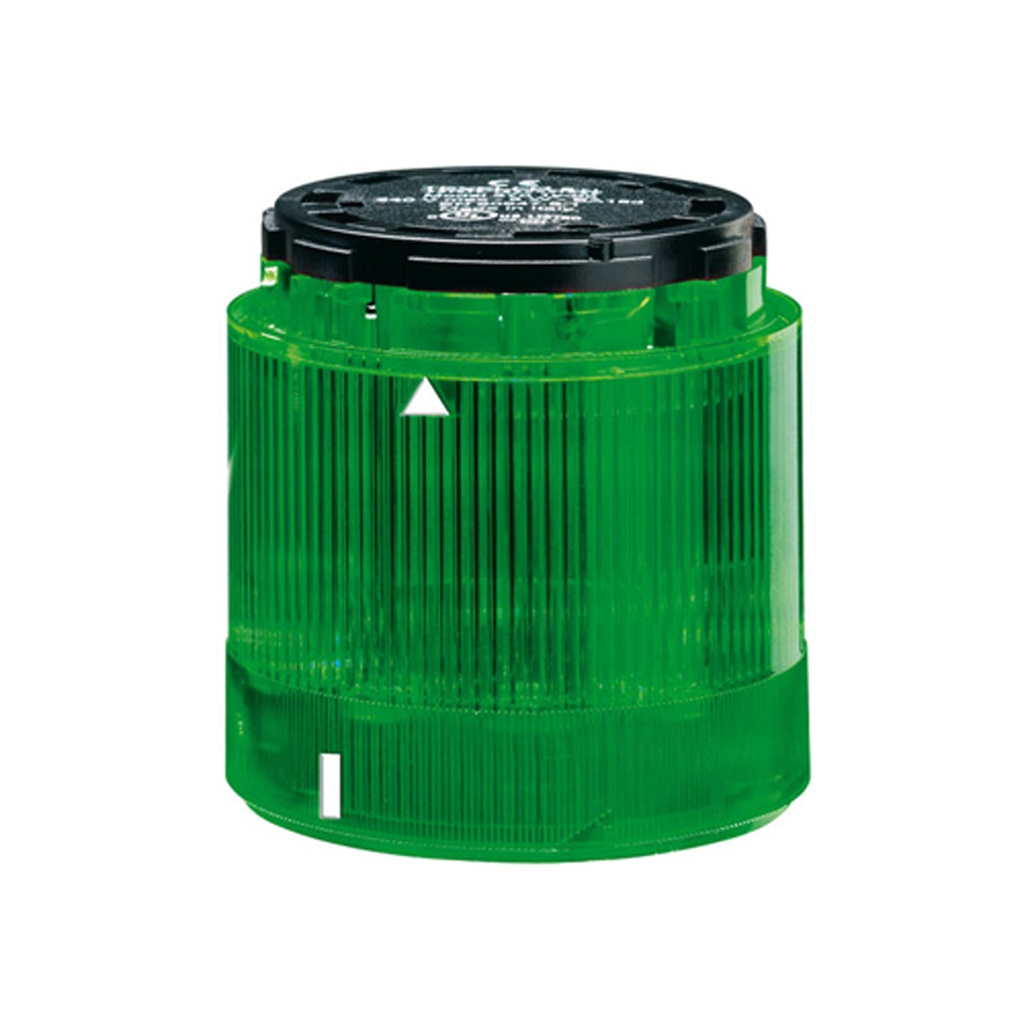 Blinking Signal Light Module, Green, 230-240 VAC, bulb not included, use LT7 ALB or LT7 ALL