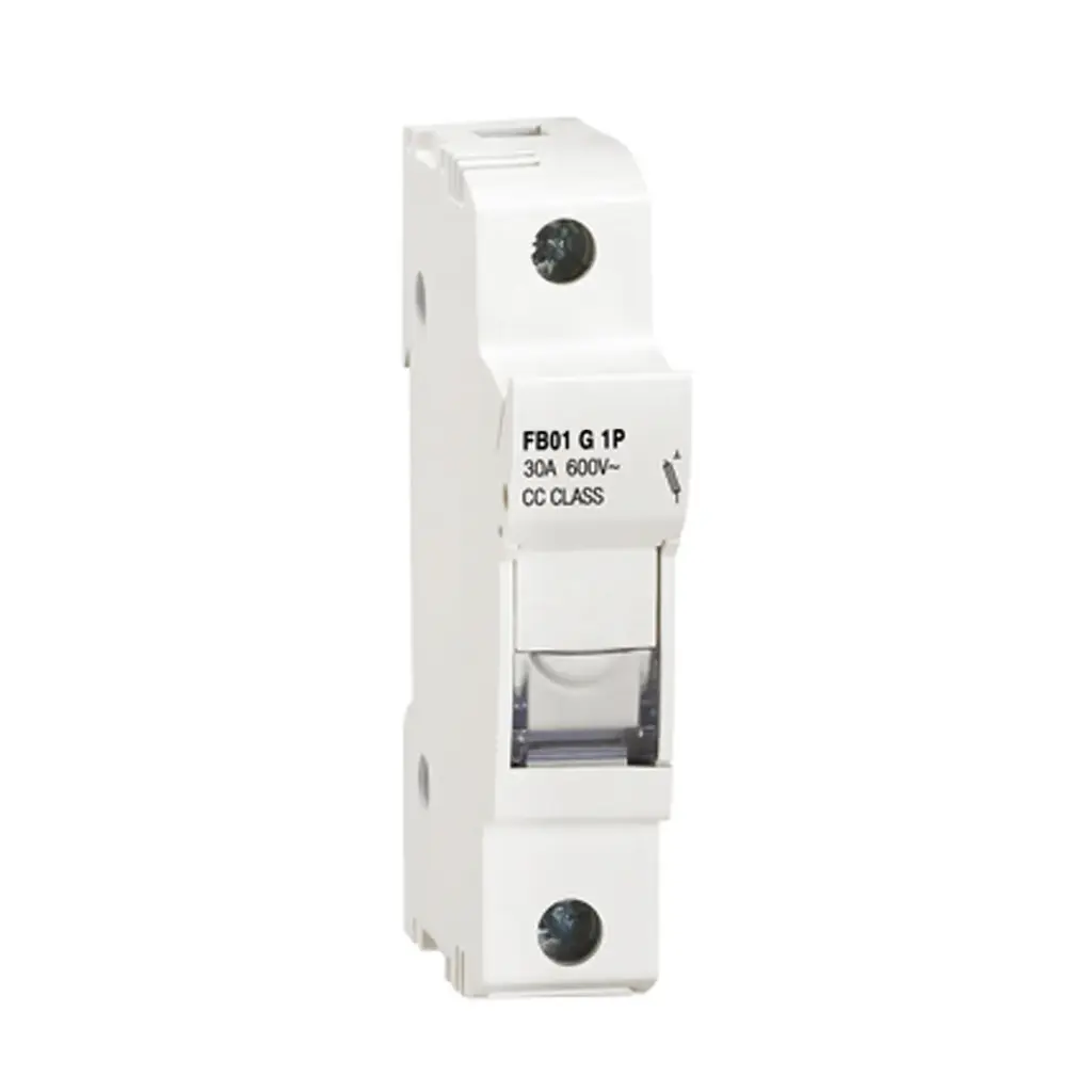 ASI AFB01G1P DIN Rail Mounted Class CC Fuse Holder | 1 Pole, 30A, 600V DC, 18-8 AWG, Screw Clamp Connections, UL Listed, CSA Approved