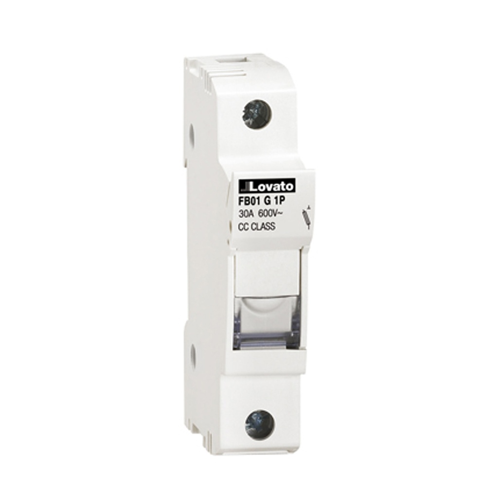 ASI AFB01G1P DIN Rail Mounted Class CC Fuse Holder | 1 Pole, 30A, 600V DC, 18-8 AWG, Screw Clamp Connections, UL Listed, CSA Approved