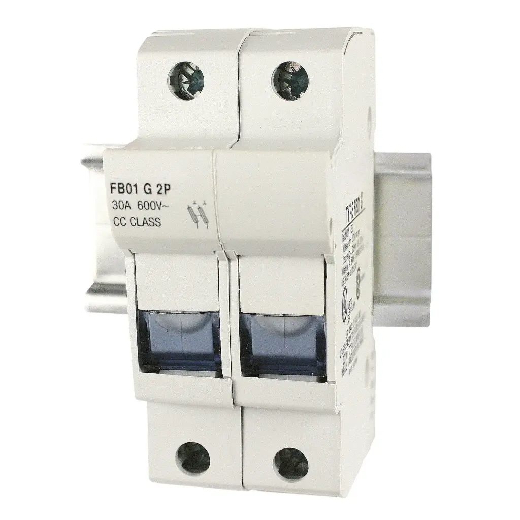 ASI AFB01G2P DIN Rail Fuse Holder | 10x38mm Class CC, 2-Pole, 30A, 600V AC