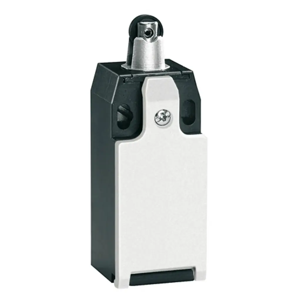 Top roller push plunger Limit Switch, Slow Break, 2 N.O. Contacts, Plastic Roller