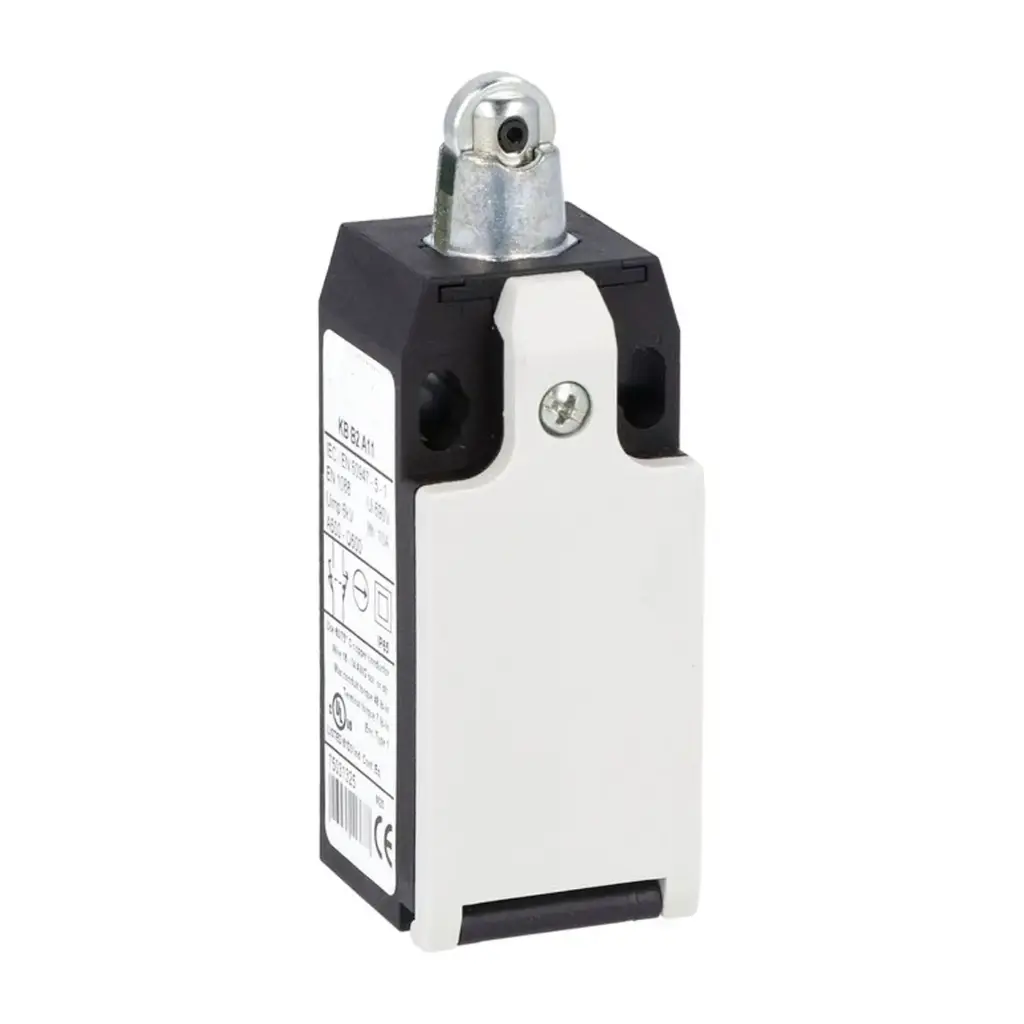 Top roller push plunger Limit Switch, Snap Action, 1 N.O.+1 N.C. Contacts, Metal Roller