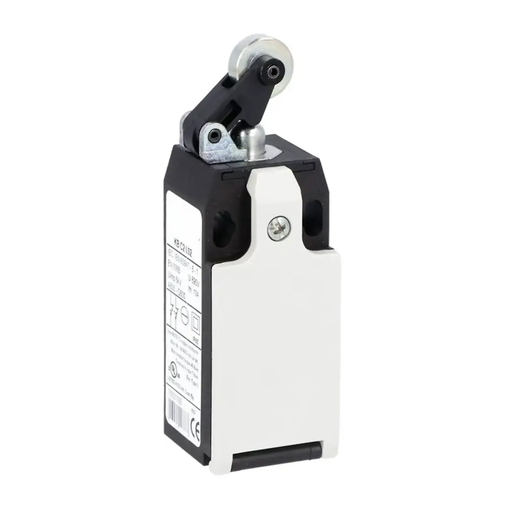 Center Push Roller lever Limit Switch, Metal Roller, slow break, 1 N.O.+1 N.C. Contacts