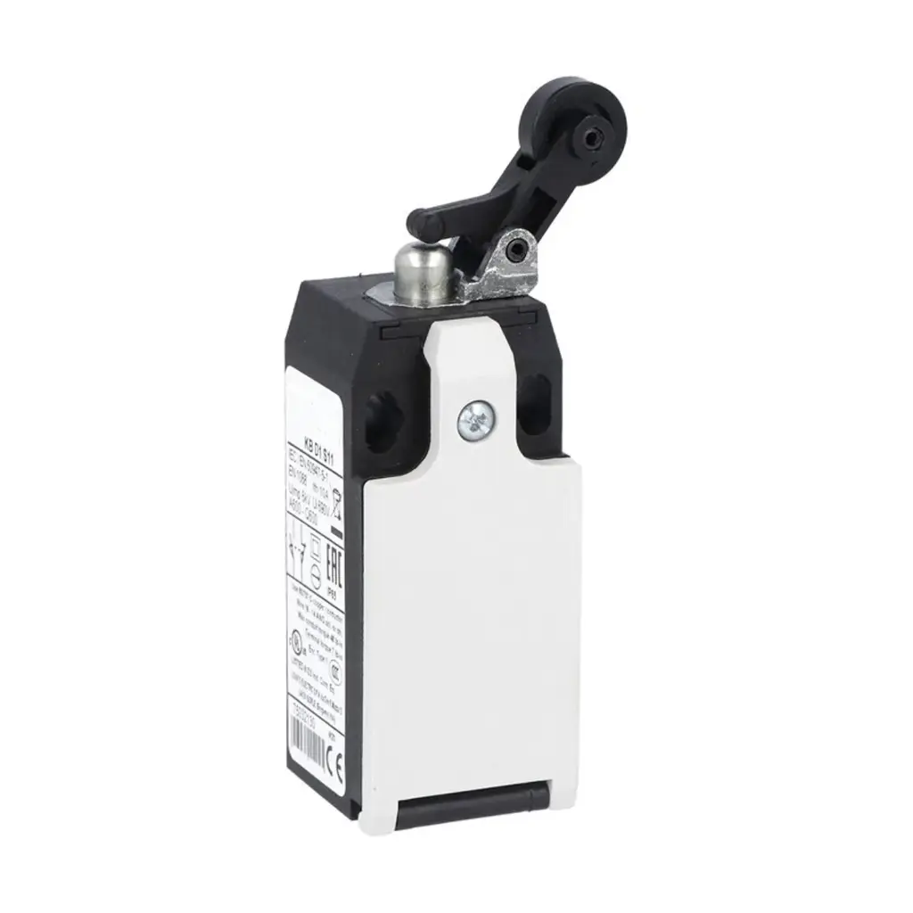 Side push lever Limit Switch, snap action, 1 N.O.+1 N.C. Contacts, Plastic Roller