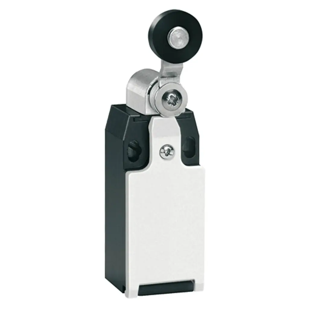 Roller lever plunger Limit Switch, Slow Break, Make before break, 1 N.O.+1 N.C. Contacts, Plastic Roller