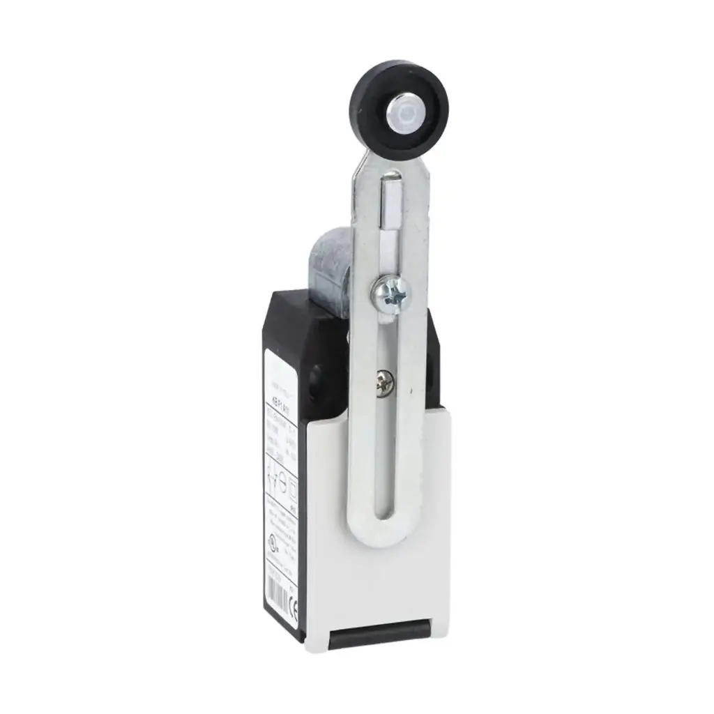 Adjustable roller lever Limit Switch, Slow break, 2 N.O. Contacts, Plastic Roller