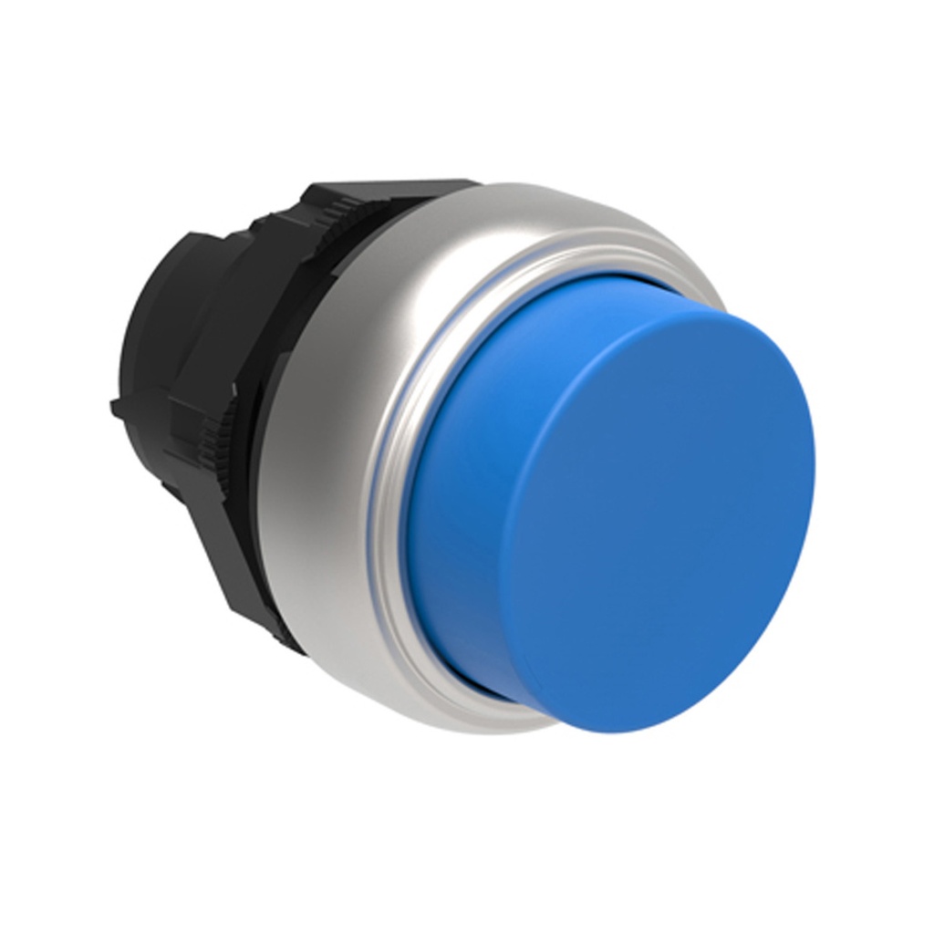 Push On-Push Off Button Switch, Extended, Blue, 22mm