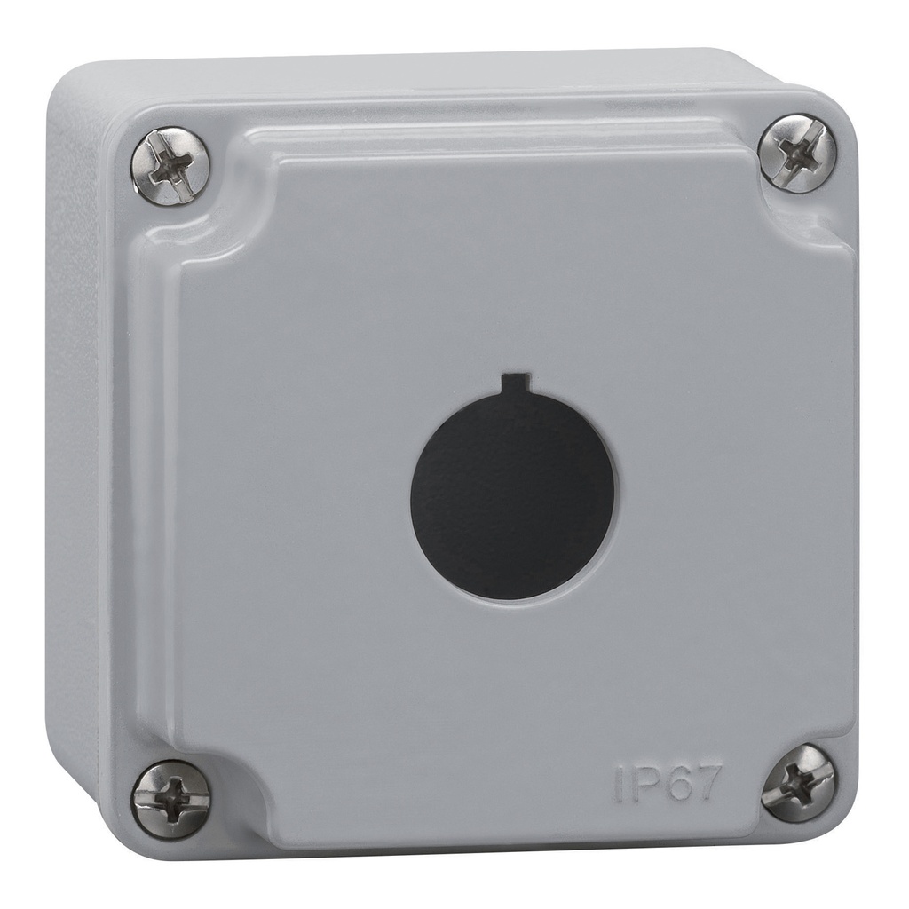 Metal Push Button Enclosure, Push Button Switch Enclosure With 1 Position, Gray Cover, 22mm Hole, Waterproof  IP67, Nema 4X