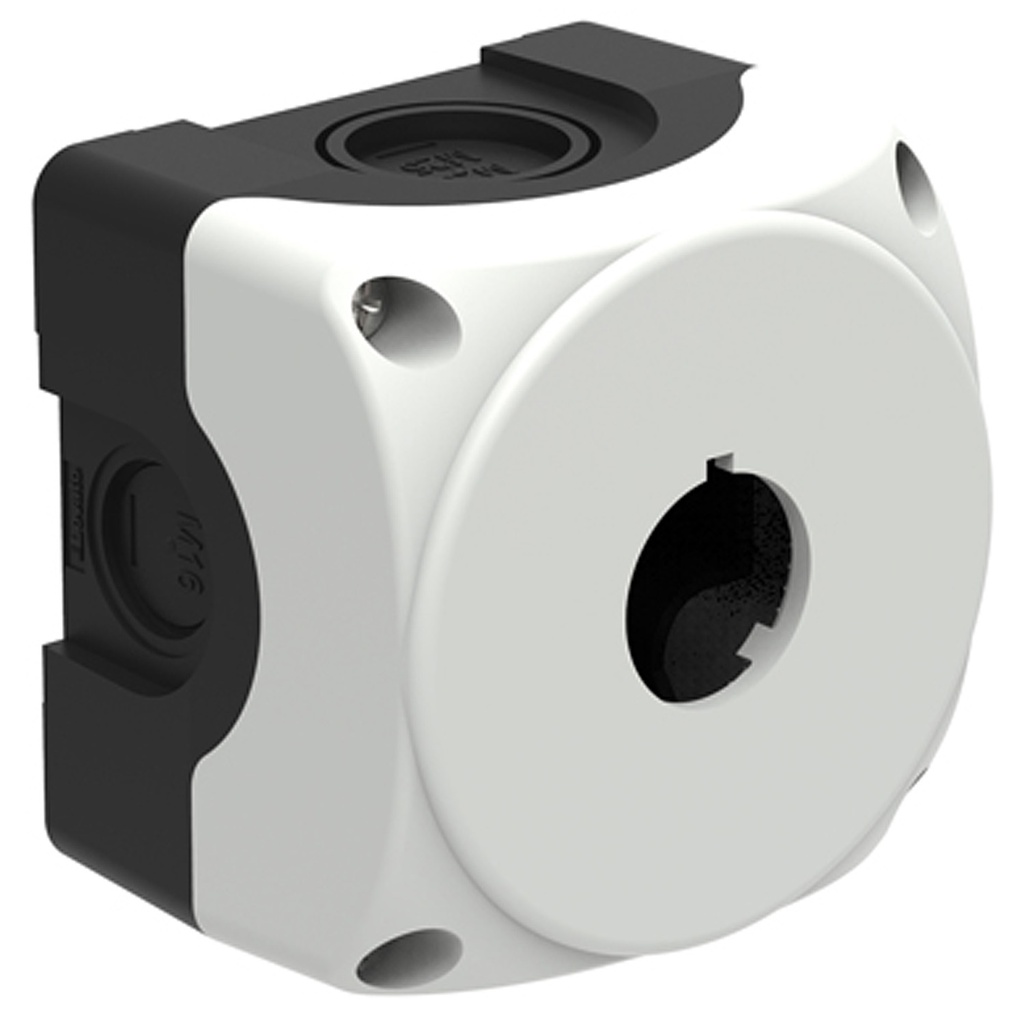 Control Station Enclosure, 1 Hole, 22mm,  Polycarbonate, IP69K