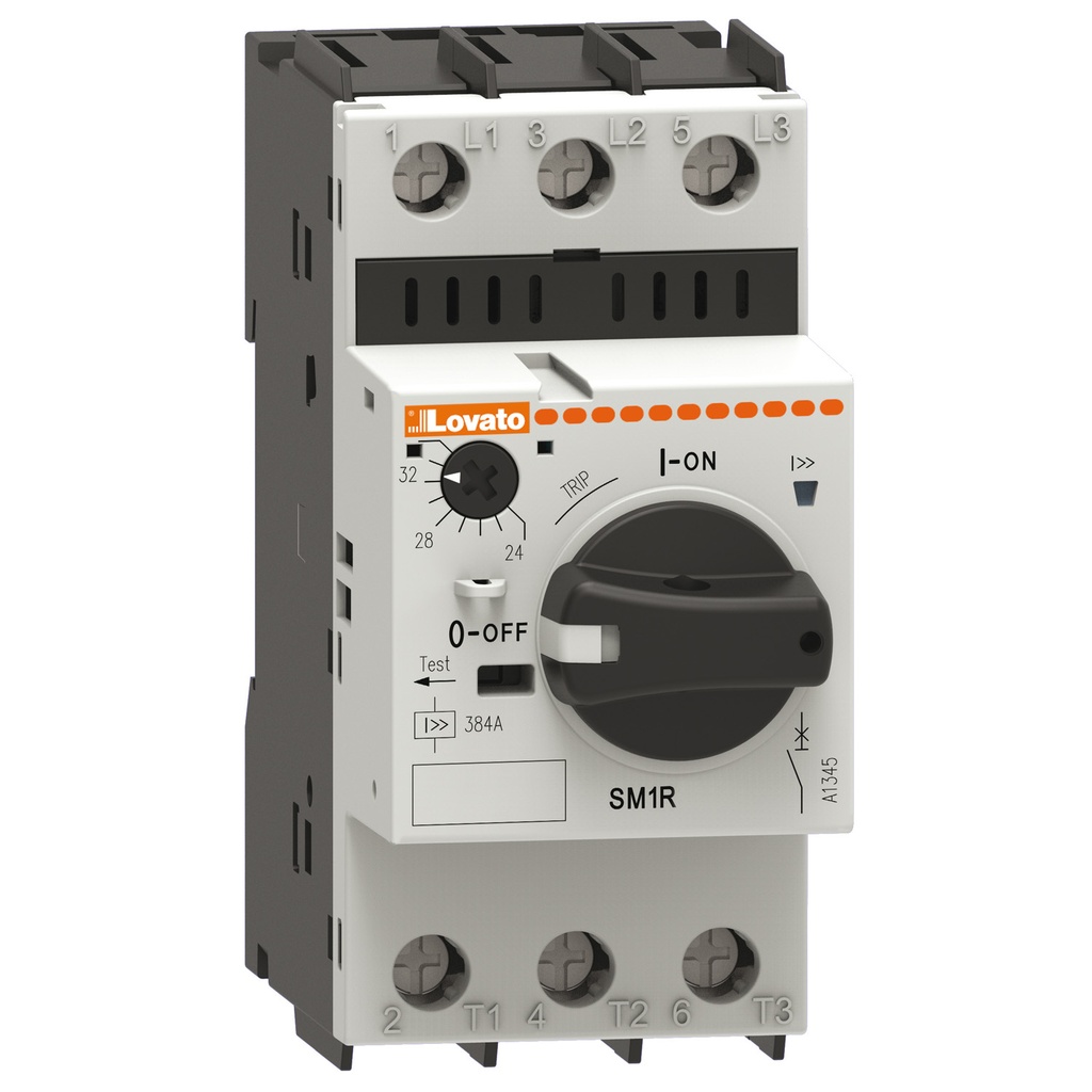 Manual Motor Starter, IEC Manual Motor Starter, Rotary Knob, With Overload, 600 Vac, .1 to .16 Amp, UL508 Listed