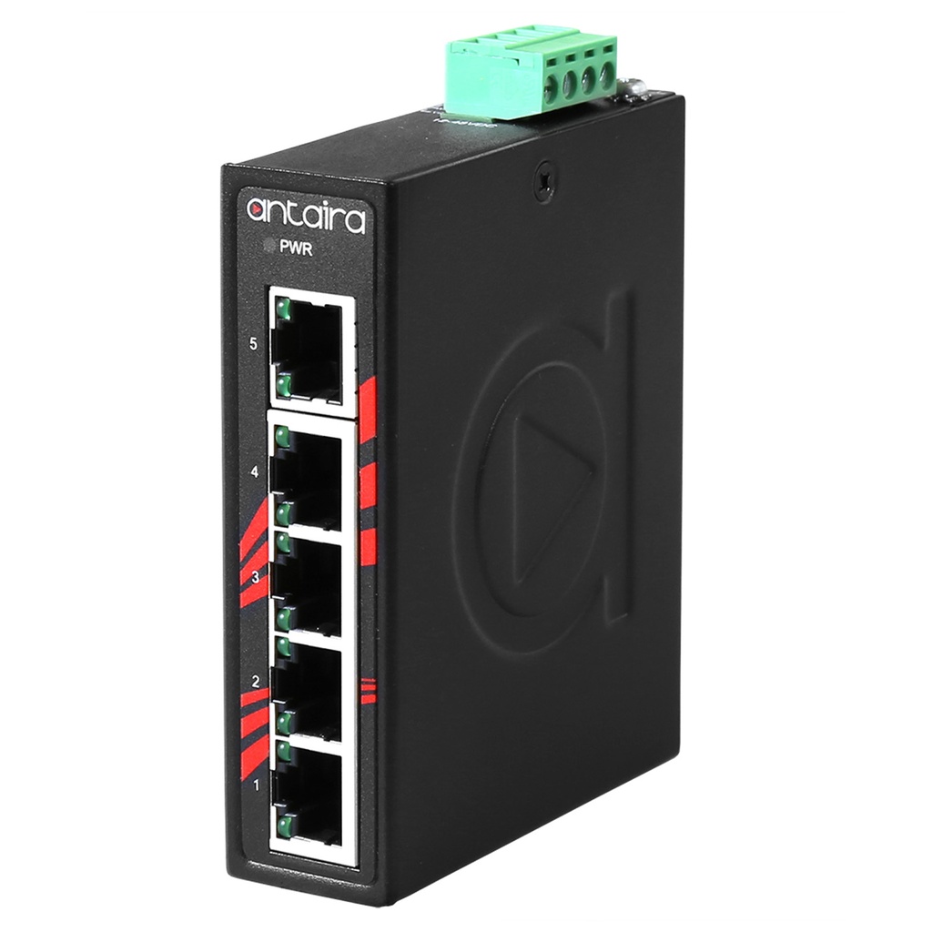 Compact 5-Port Industrial Unmanaged Ethernet Switch, w/5*10/100TX