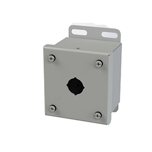 [SCE-1PBI] Push Button Enclosure, 22.5mm Hole, Single Hole, Steel, Gray