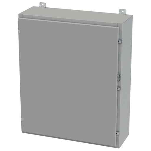 [SCE-36H3010LP] NEMA 3R, 4, 12 Enclosure, Wallmount, 36" H x 30" W x 10" D, Carbon Steel, Powder Coat gray