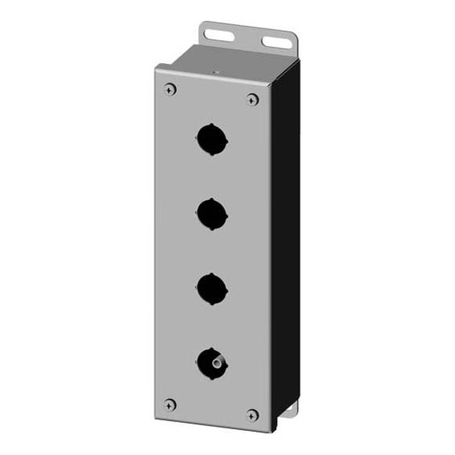 [SCE-4PBI] 4 Hole Push Button Enclosure, 22.5mm Holes, Steel
