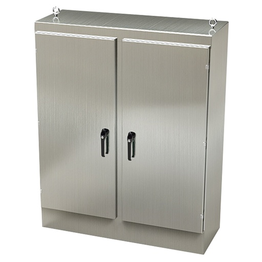 [SCE-60EL4818SSFSD] NEMA 4X Enclosure, Free Standing, 60" H x 48" W x 18" D, 304 Stainless Steel
