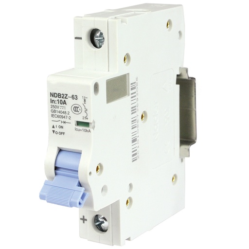 [NDB2Z-63C16-1] Mini Circuit Breaker | UL1077 Listed  | 16A  C Curve  230/240VAC  80VDC  10kAIC |  DIN Rail Mount |  Non Polarized |  MCB Branch Circuit Protection | NDB2Z-63C16-1 (1 Pole, C Trip, 16 Amp)