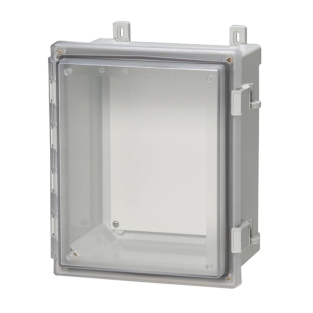 Poly Enclosure, Clear Hinged Cover, Quick Latch,12x10x6 Inch ...