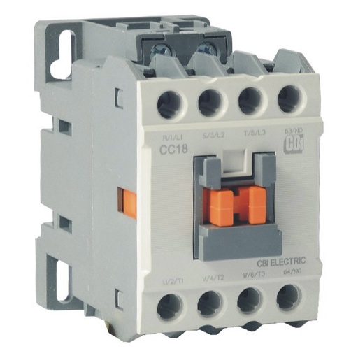 [CC18-110] 3 Pole IEC Contactor 32 Amp, 3 Phase Contactor 120V Coil, 3 Pole DIN Rail Or Panel Mount AC Contactor, UL508 Listed