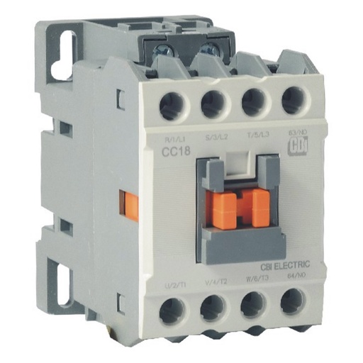 [CC18-110] IEC Contactor | 32 Amp, 3 Phase Contactor 120VAC Coil | DIN Rail / Panel Mount | 3-Pole | AC Contactor | UL508 Listed