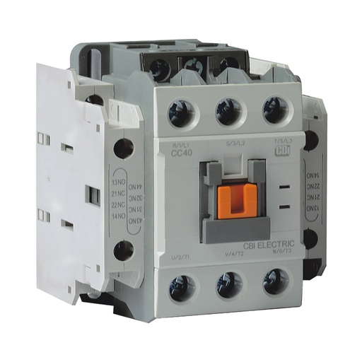 [CC40-110] 3 Pole IEC Contactor 60 Amp, 3 Phase Contactor 120V Coil, DIN Rail, Panel Mount 3 Pole AC Contactor, UL508 Listed