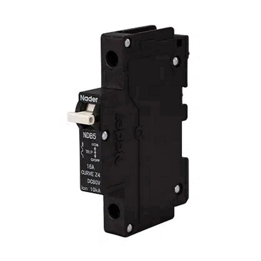 [NDB5-Z415-1P] 15 Amp, 1 Pole, 80V DC, Trip Curve: Z4, DIN Rail Mount-Hydraulic-Magnetic Circuit Breaker, UL1077