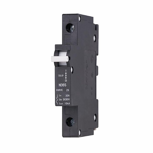 [NDB5-Z430-1P] 30 Amp, 1 Pole, 80V DC, Trip Curve: Z4, DIN Rail Mount-Hydraulic-Magnetic Circuit Breaker, UL1077