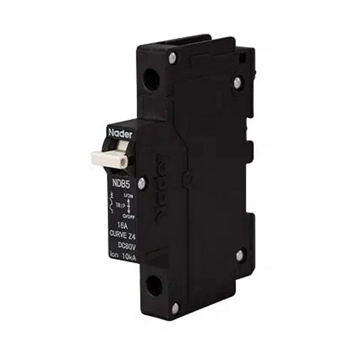 [NDB5-Z44-1P] 4 Amp, 1 Pole, 80V DC, Trip Curve: Z4, DIN Rail Mount-Hydraulic-Magnetic Circuit Breaker, UL1077
