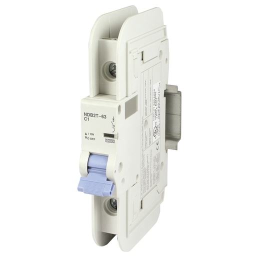 [NDB2T-63D15-1L] Mini Circuit Breaker | UL489 Listed  | 15A  D Curve  120/277VAC  60VDC  10kAIC |  DIN Rail Mount |  Non Polarized |  MCB Branch Circuit Protection | NDB2T-63D15-1L (1 Pole, D Trip, 15 Amp)