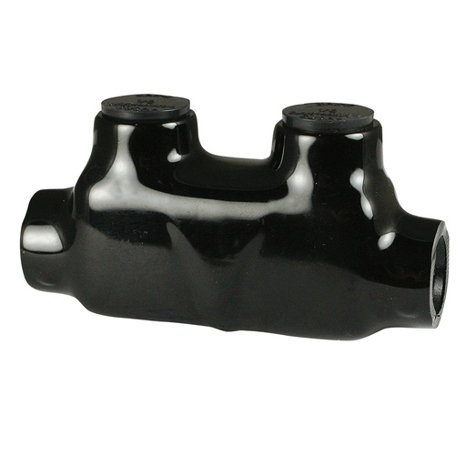 [AICD1-0-1] Inline Insulated Multi Tap Connector | 2 Port | 14 AWG-1/0 AWG |  600V Class | Black Plastisol Insulation | Single Side Wire Entry | UL Listed 486B