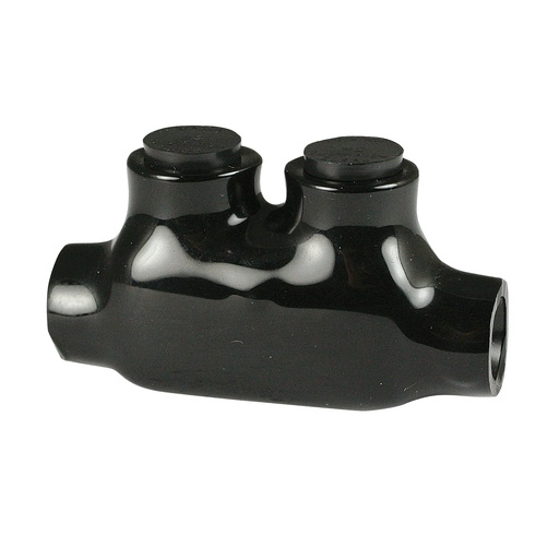 [AICD2-1] Inline Insulated Multi Tap Connector | 2 Port | 14 AWG-2 AWG |  600V Class | Black Plastisol Insulation | Single Side Wire Entry | UL Listed 486B