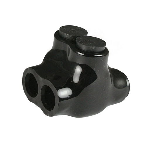 [AICD2-2] ASI AICD2-2 Insulated Multi Tap Connector | 2-Port | 14 AWG-2 AWG | 600V | Black Plastisol Coating | Dual Side Wire Entry | UL 486B Listed