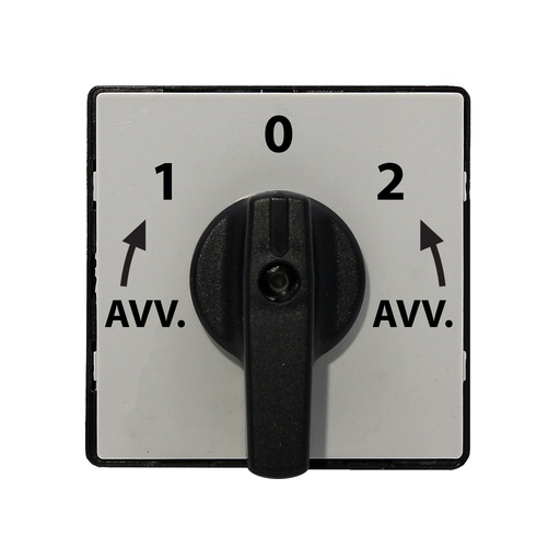 [001-0018] Handle Black/Gray, 45 Degree, 0 at 12, 1 at 11, 2 at 1, and Spring Auxiliary to 1 and 2