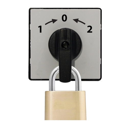 [003-0013] Spring Return to Off Handle for Motor Reversing Switch, Lockable