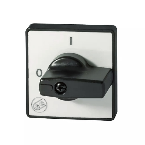 [007-0007] On-Off Cam Switch Handle, Black Knob, Gray Plate, Spring Return to Off