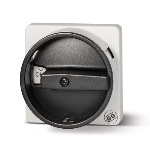 [091-0001] Black Rotary Disconnect Switch Handle, 2 Position, Lockable, Type K