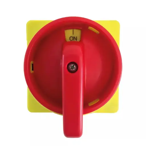 [320-0001] Red Rotary 2 Position Disconnect Switch Handle, Locking