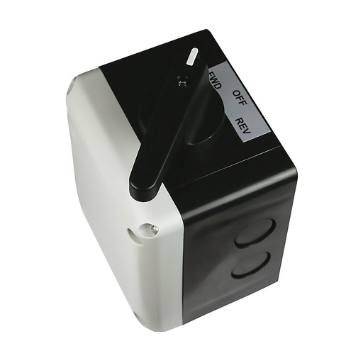 [A-101590G] ASI A-101590G Motor Reversing Drum Switch | Maintained Operation | 1.5 HP (120V AC) / 2 HP (240V AC) | Black Handle & Legend Plate | UL508 Listed | Replacement for 6C013