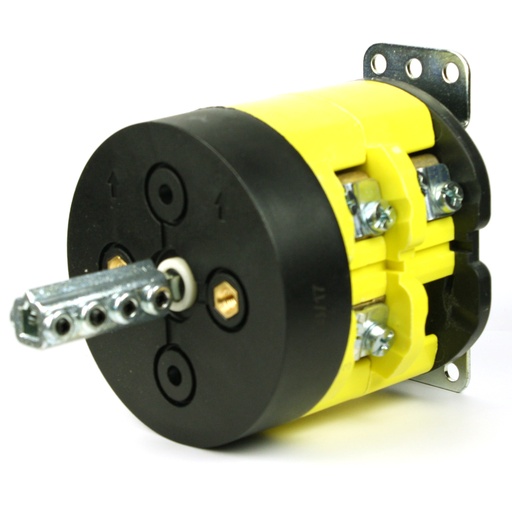 [C0800010B] 80 Amp 3 Pole Changeover Switch, 80 Amp Three Pole Rotary Changeover Switch, Base Panel Mount, UL508 Listed