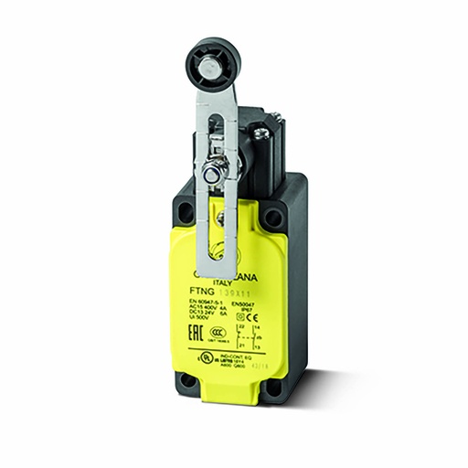 [FTNG139-Z11N] Roller Lever Limit Switch, Snap Action, 1 NC 1 NO , 1/2 NPT Fitting