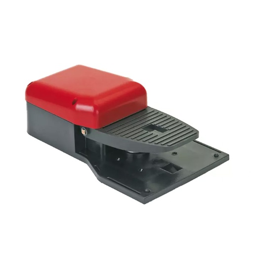 [IP7035] Industrial Foot Pedal Switch With Latching Pedal, Open, 1NO, 1 NC Slow Action Contacts, Red Housing, Water Resistant IP65 Rated