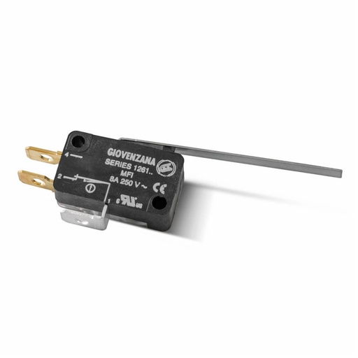 [MFI-4] Micro Limit Switch, Long Lever, Quick Connect Terminals, 8A, 250Vac