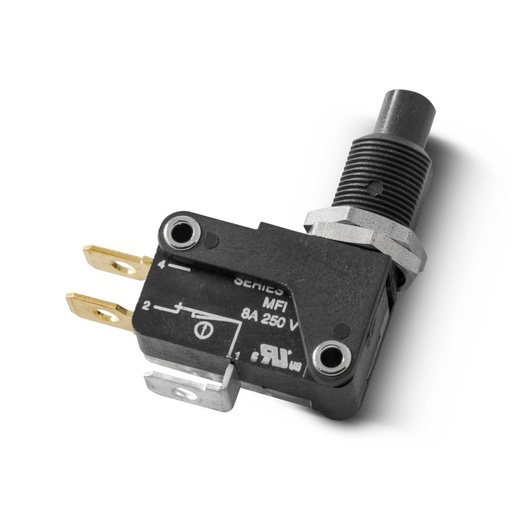 [MFI-T] Micro Limit Switch, Extended Plunger Actuator, Quick Connect Terminals, 8A, 250V AC