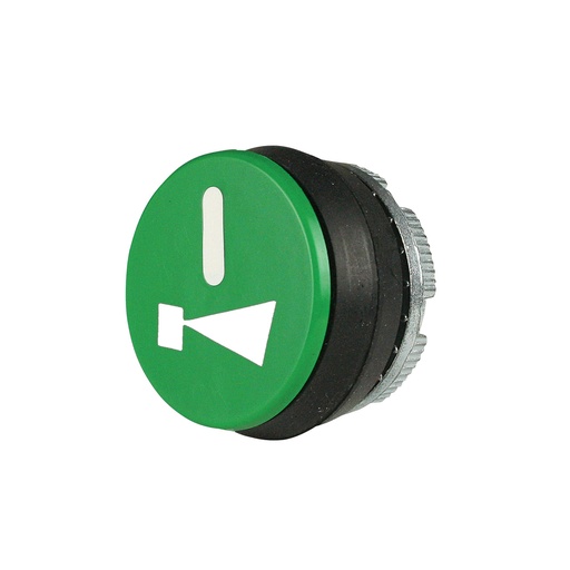 [PL005002] 22mm Momentary Push Button | Green with White "PUSH TO START & ALARM" Symbols | Compatible with P02, P03, PL, PLB & TLP Series Pendant Stations