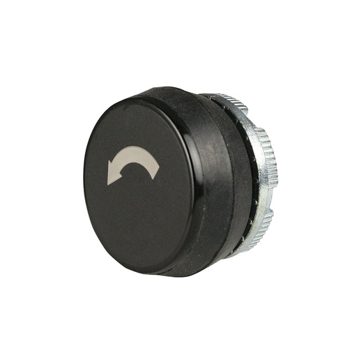 [PL005031] Pendant Station Push Button, Counter Clockwise Rotation Arrow, 22mm, Black