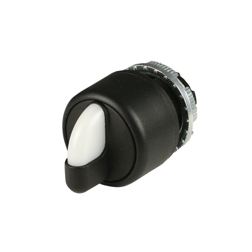 [PL007001] 2 Position Rotary Switch, Maintained 0-1, 90 Degree to Right, Black, White Tipped Knob