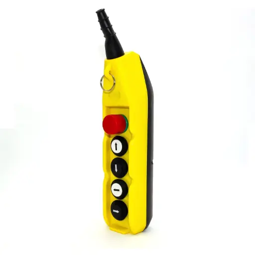 [PL05-E] ASI PL05-E Industrial Crane Pendant Station | 5 Button + E-Stop, 16A Rated, IP65/NEMA4X, Shock Proof