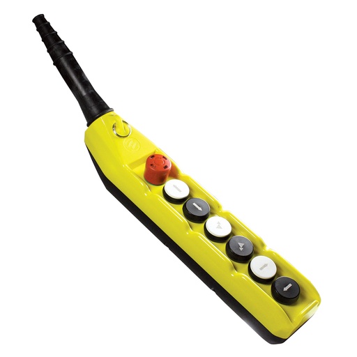 [PL07D2-E] 7 Button Pendant Station With 6 Bidirectional, 2 2-Speed, Estop, 1NC/8NO